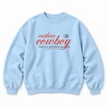 Outlaw Cowboy Crewneck Sweatshirt — Baby Blue