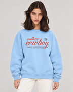 Outlaw Cowboy Crewneck Sweatshirt — Baby Blue