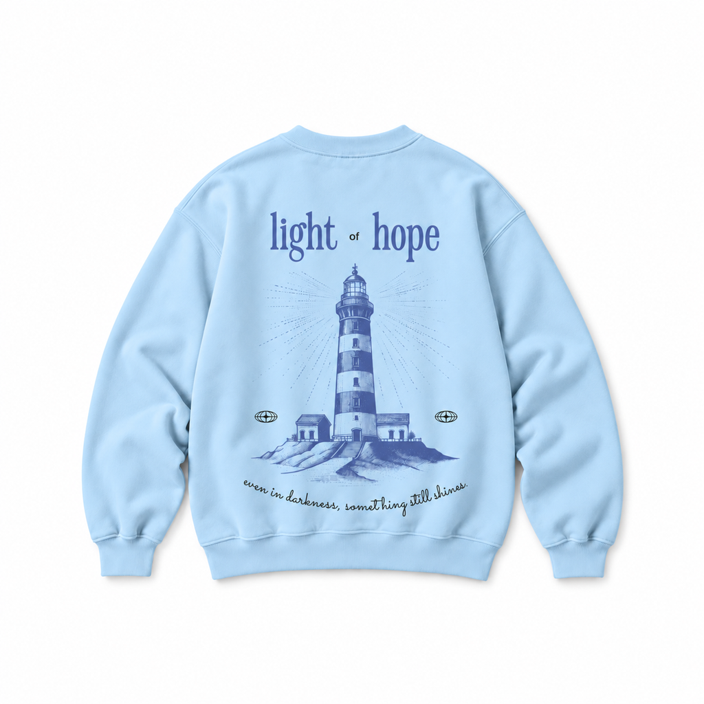 Light of Hope Crewneck Sweatshirt — Baby Blue