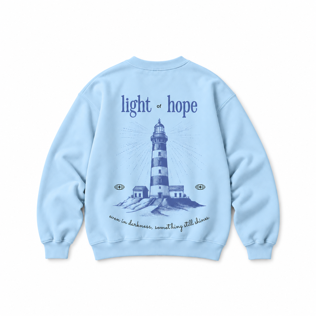 Light of Hope Crewneck Sweatshirt — Baby Blue