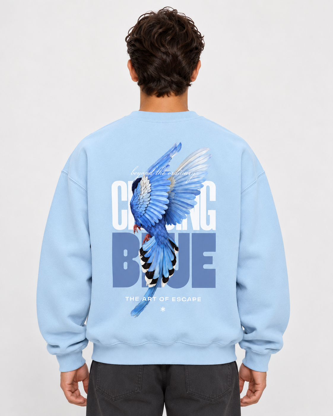 Free Spirit Crewneck Sweatshirt — Baby Blue