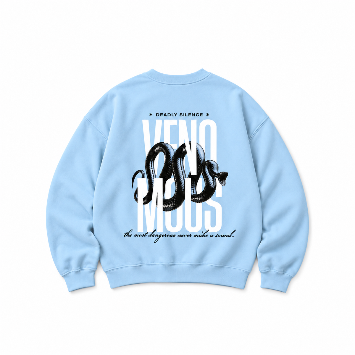 Silent Threat Crewneck Sweatshirt — Baby Blue
