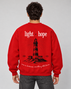 Light of Hope Crewneck Sweatshirt — Red