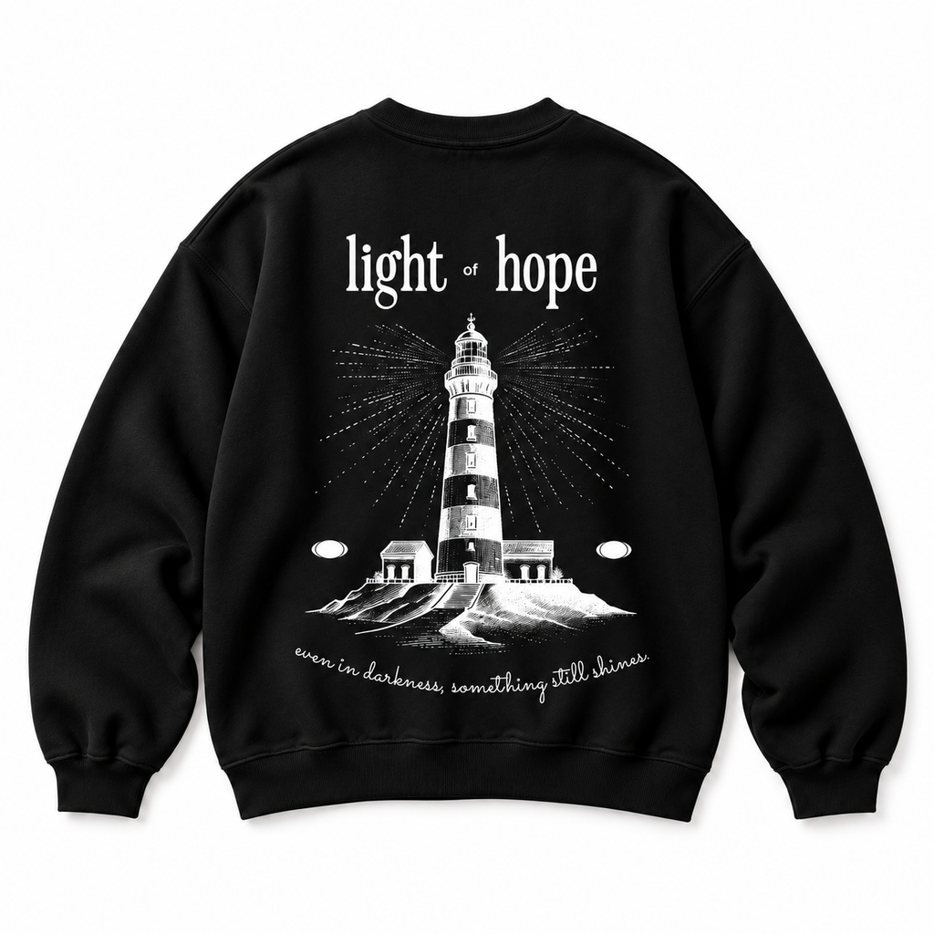 Light of Hope Crewneck Sweatshirt — Black