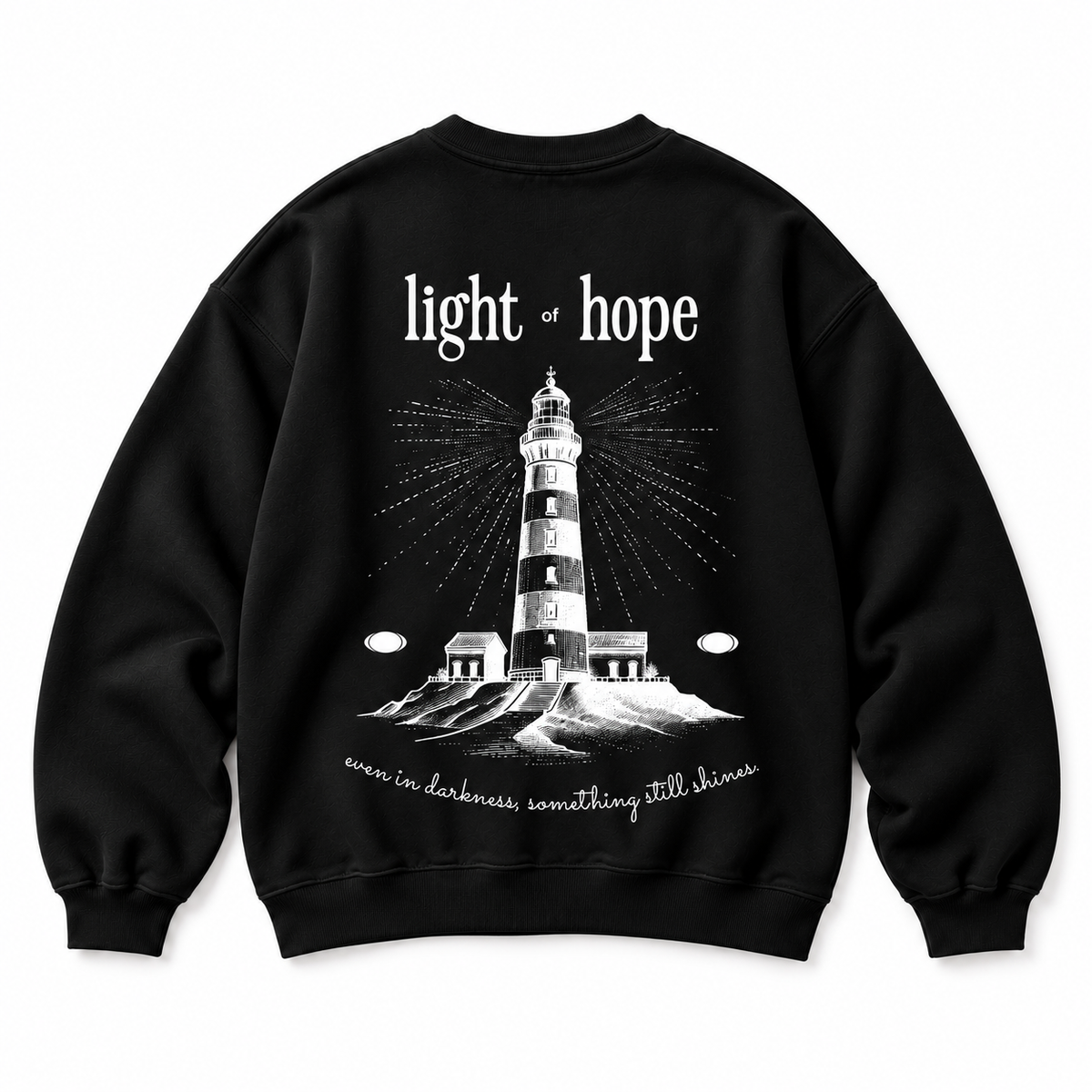Light of Hope Crewneck Sweatshirt — Black