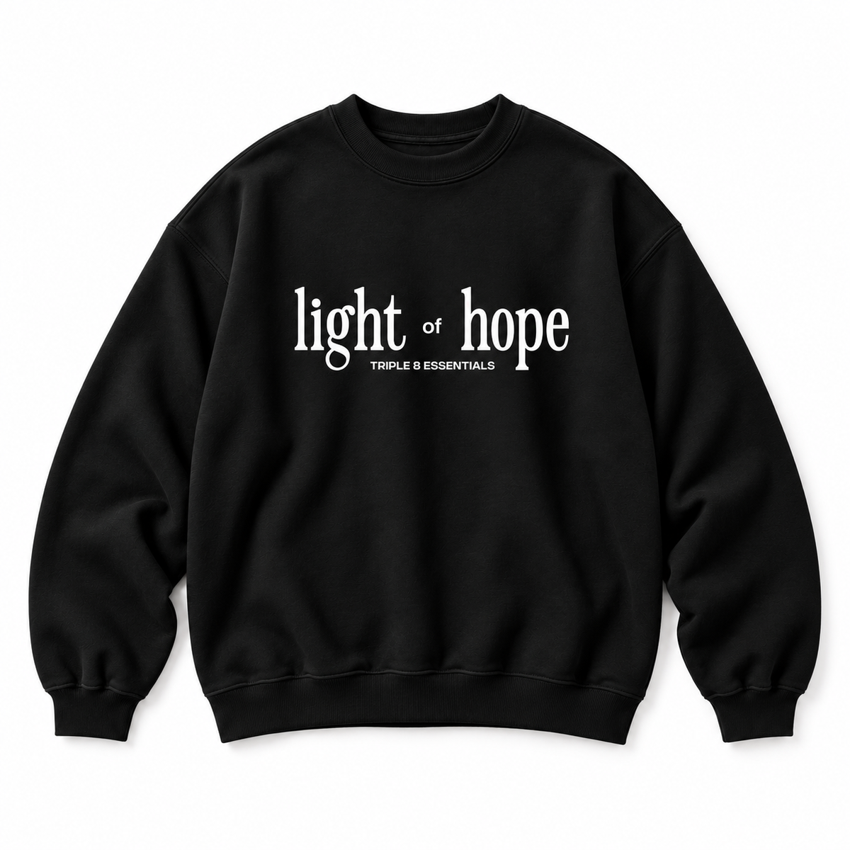 Light of Hope Crewneck Sweatshirt — Black