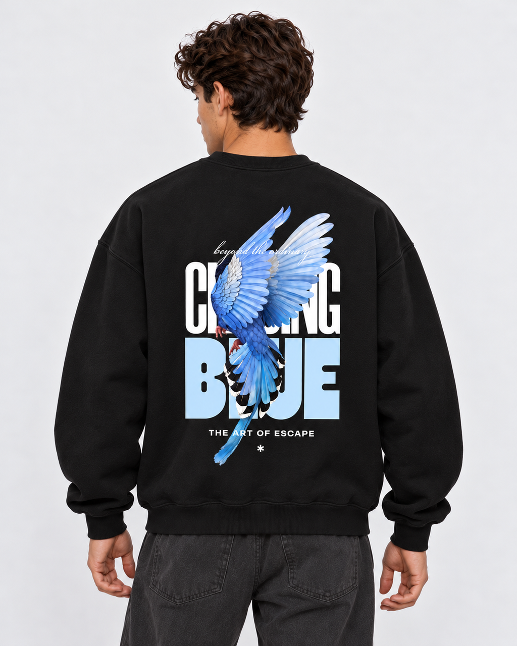 Free Spirit Crewneck Sweatshirt — Black