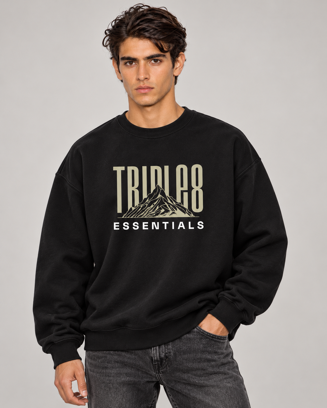 Mother Earth Crewneck Sweatshirt — Black