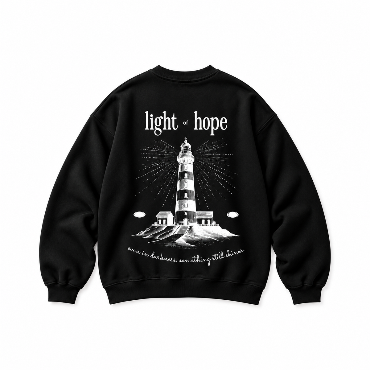 Light of Hope Crewneck Sweatshirt — Black