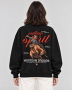 Outlaw Cowboy Crewneck Sweatshirt — Black
