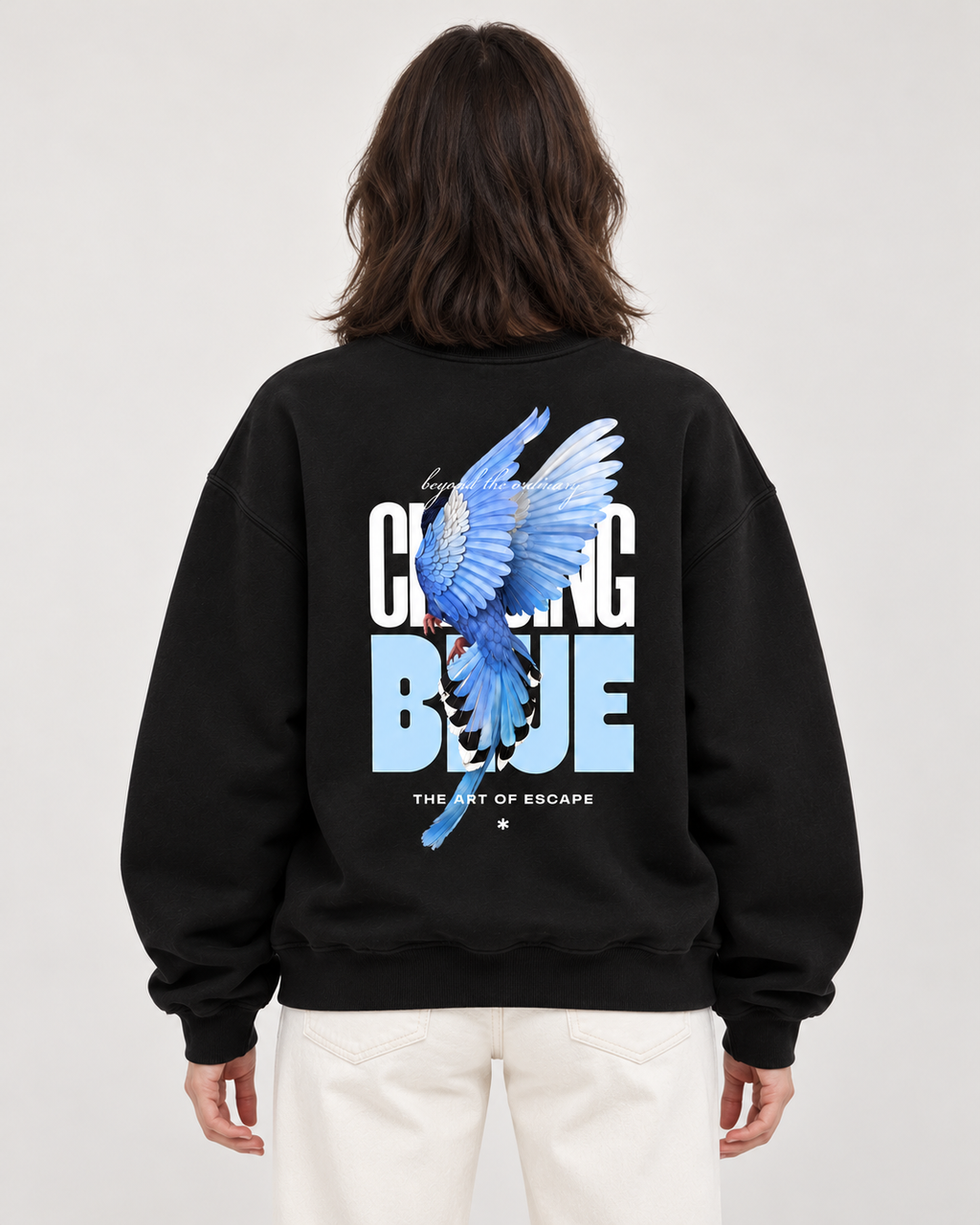 Free Spirit Crewneck Sweatshirt — Black