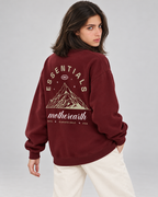 Mother Earth Crewneck Sweatshirt — Burgundy