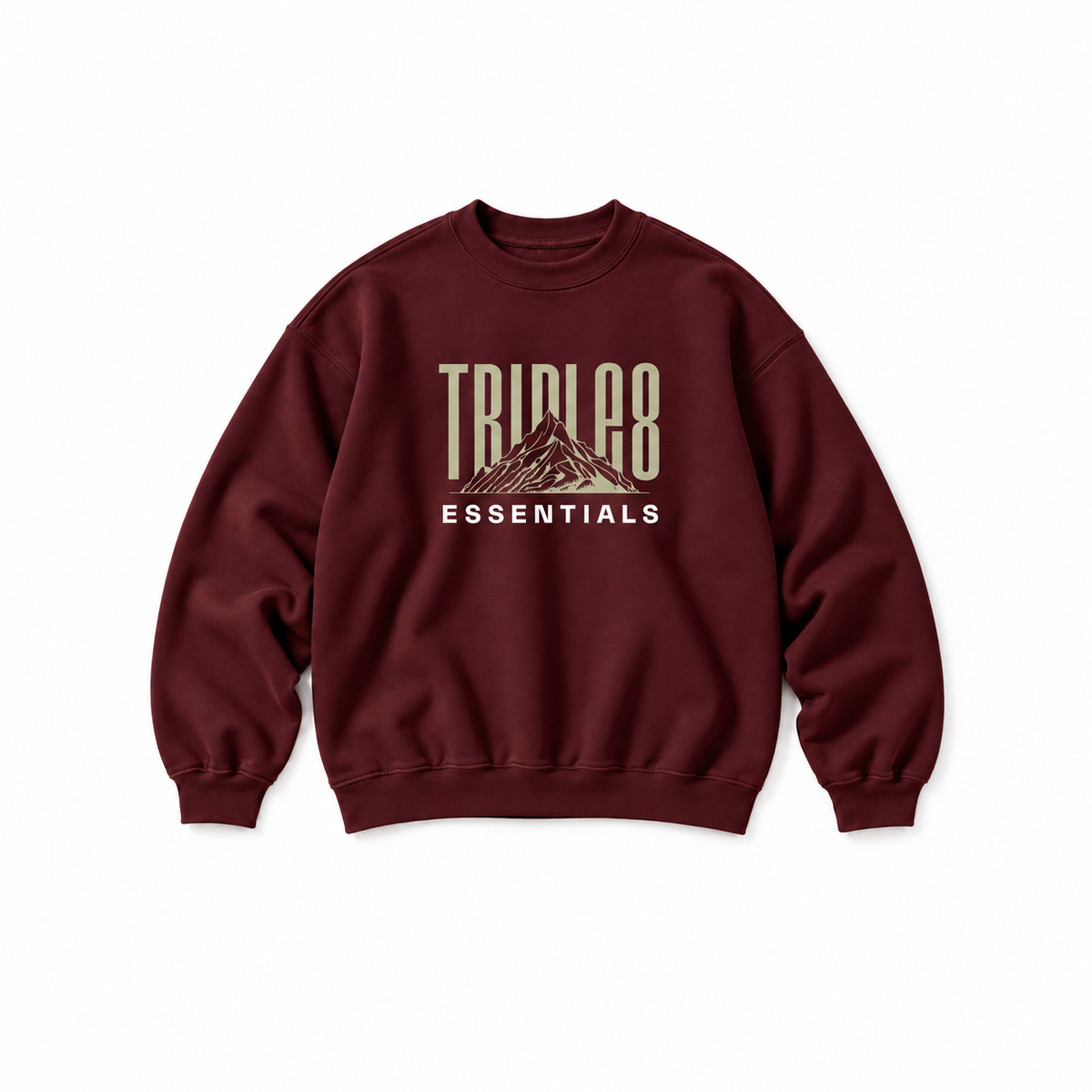Mother Earth Crewneck Sweatshirt — Burgundy