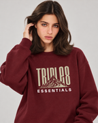 Mother Earth Crewneck Sweatshirt — Burgundy