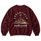 Mother Earth Crewneck Sweatshirt — Burgundy