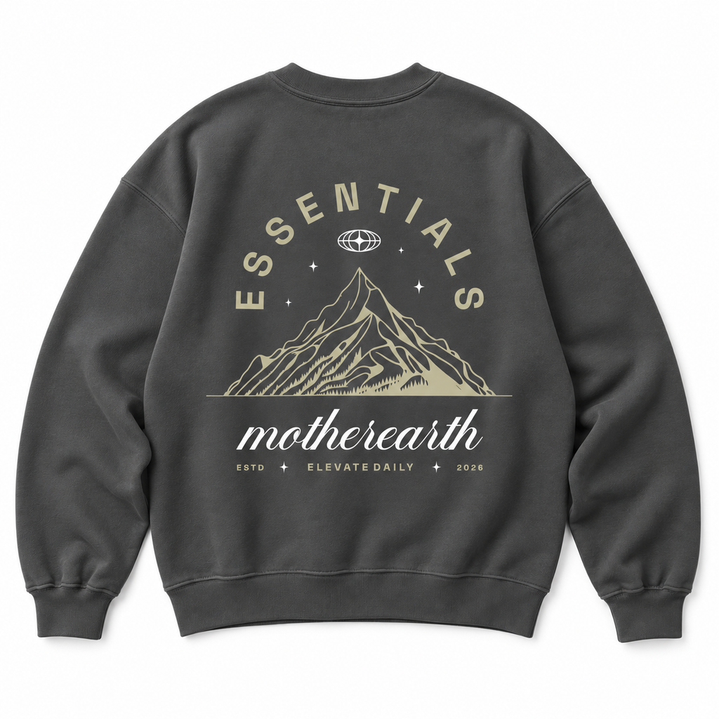 Mother Earth Crewneck Sweatshirt — Charcoal