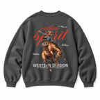 Outlaw Cowboy Crewneck Sweatshirt — Charcoal