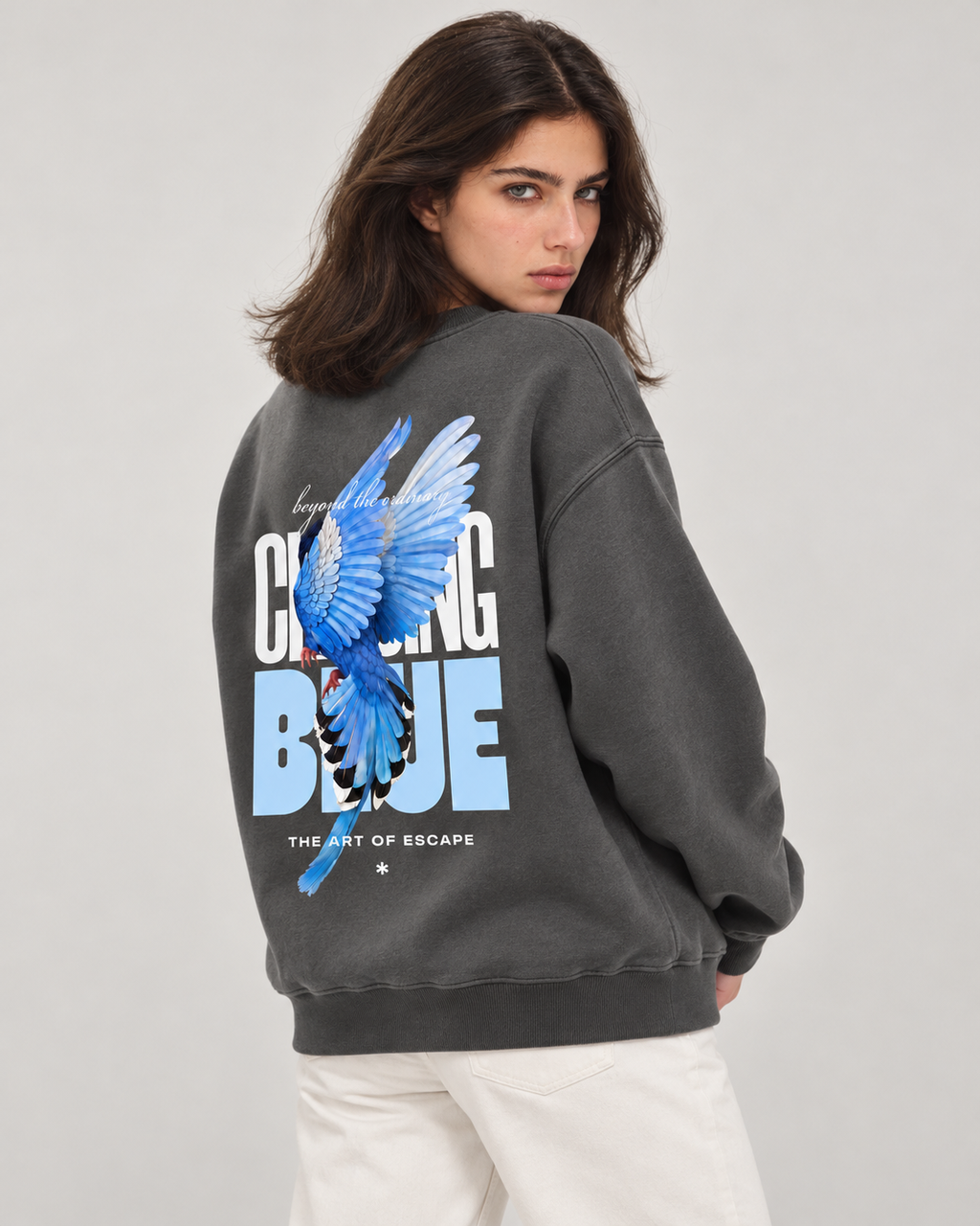 Free Spirit Crewneck Sweatshirt — Charcoal