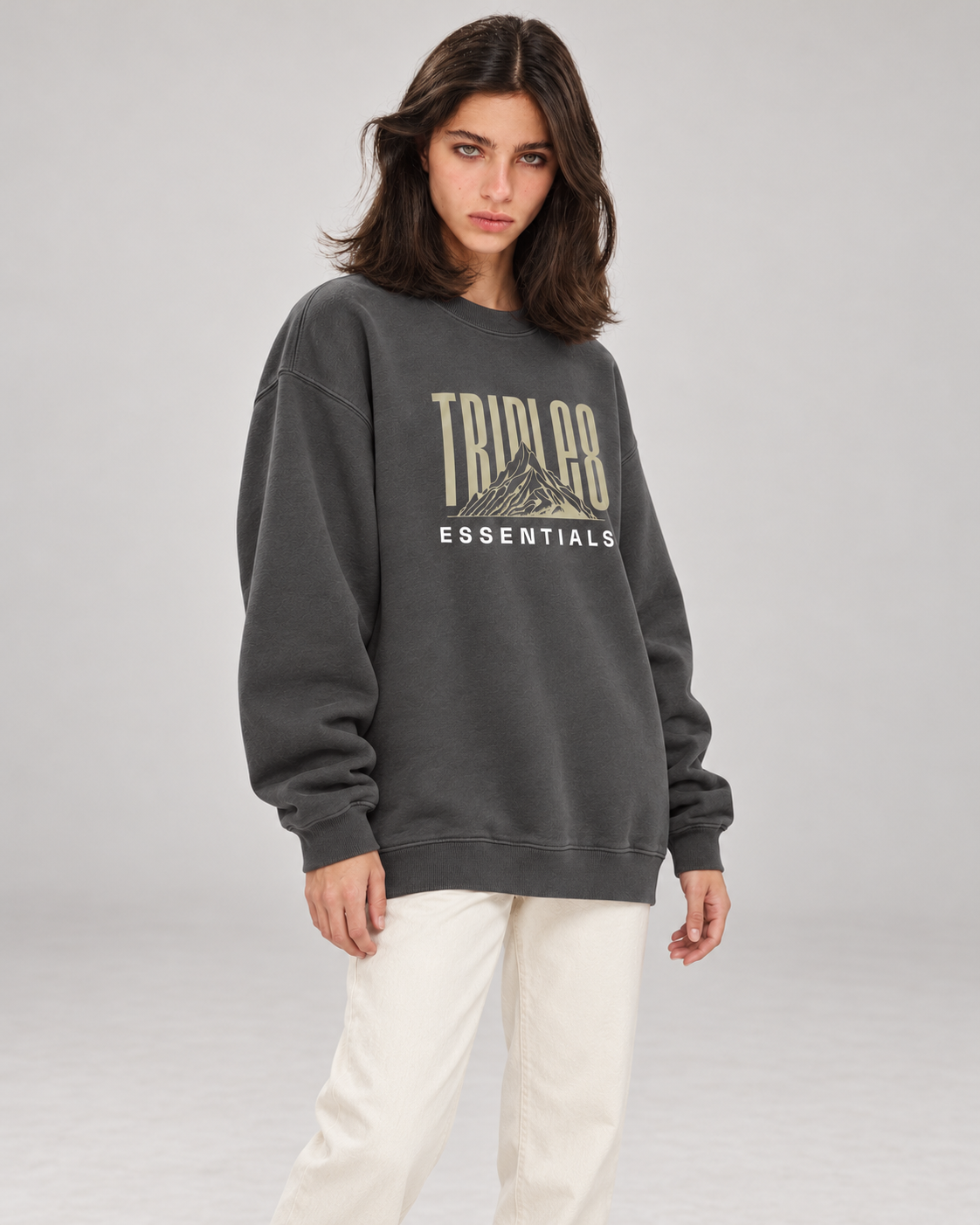 Mother Earth Crewneck Sweatshirt — Charcoal