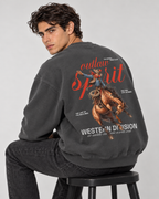 Outlaw Cowboy Crewneck Sweatshirt — Charcoal