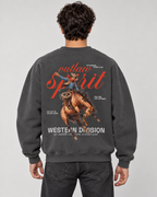 Outlaw Cowboy Crewneck Sweatshirt — Charcoal