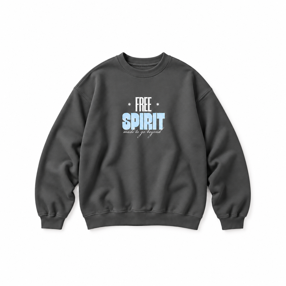 Free Spirit Crewneck Sweatshirt — Charcoal