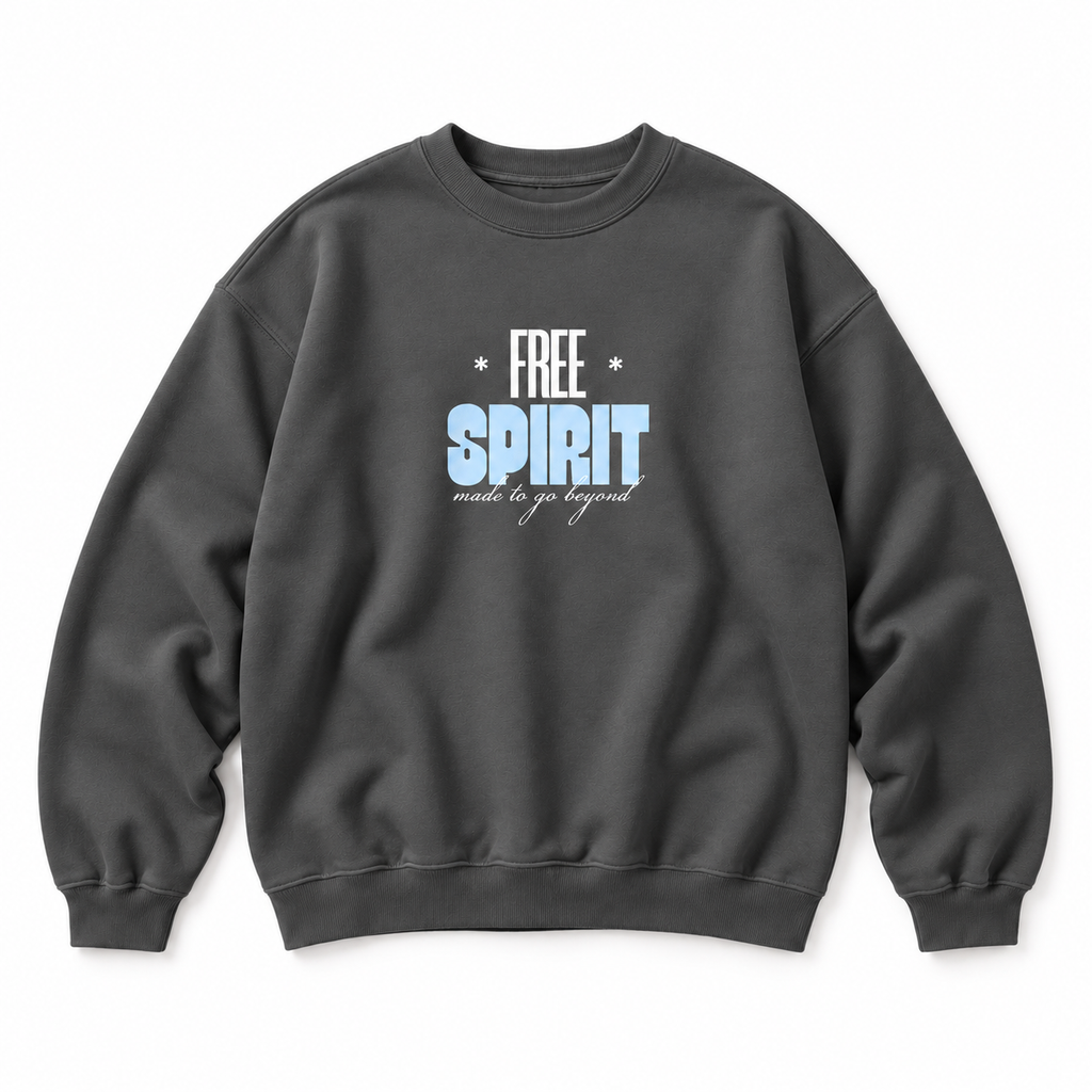 Free Spirit Crewneck Sweatshirt — Charcoal