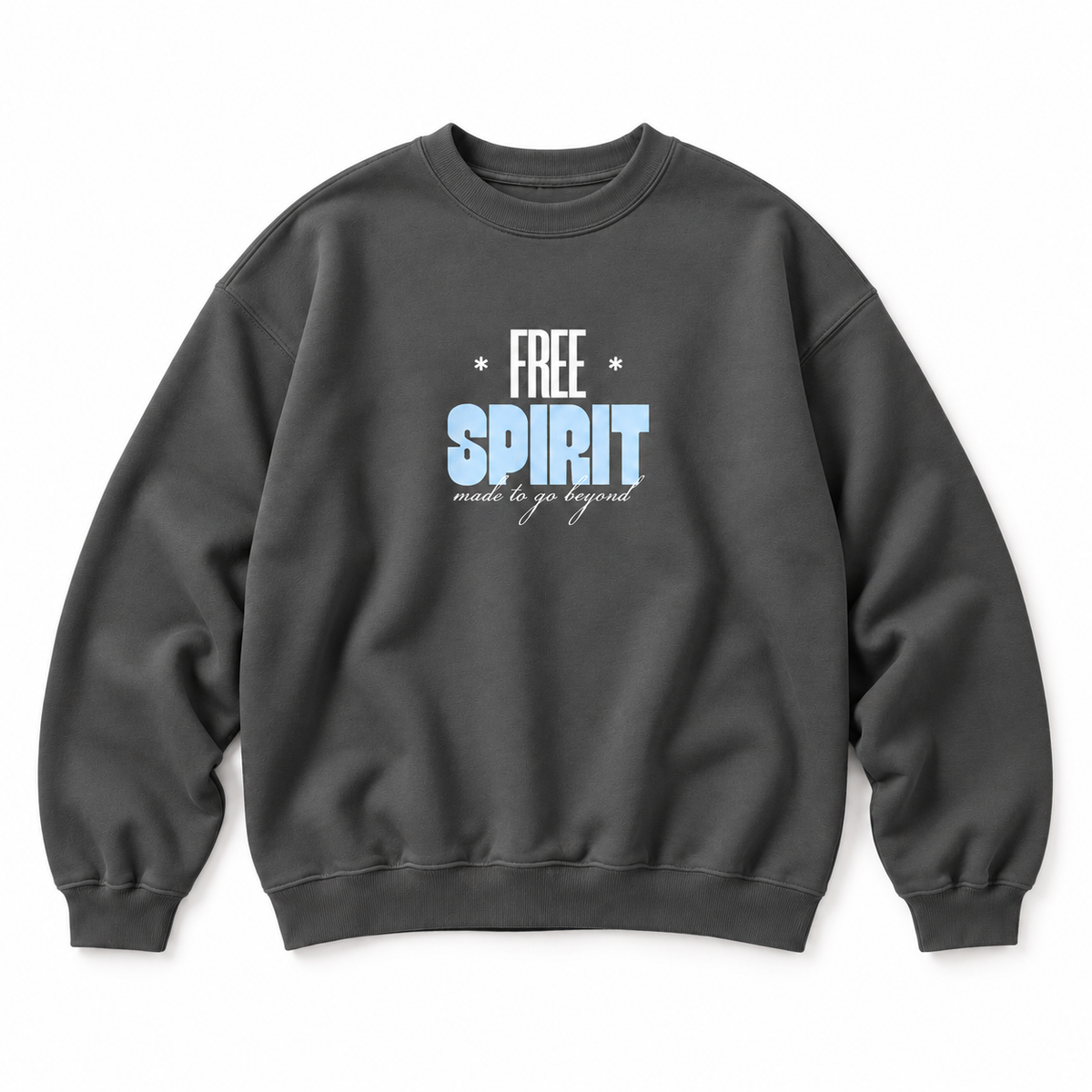 Free Spirit Crewneck Sweatshirt — Charcoal