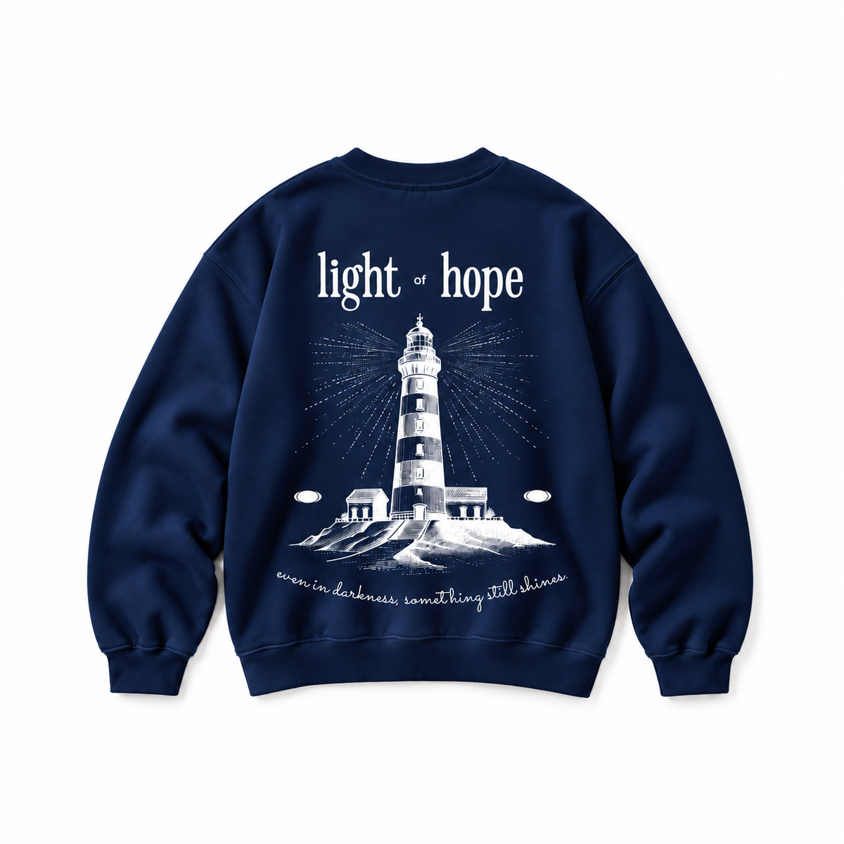 Light of Hope Crewneck Sweatshirt — Navy