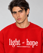 Light of Hope Crewneck Sweatshirt — Red