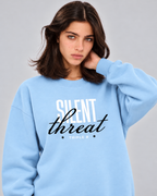 Silent Threat Crewneck Sweatshirt — Baby Blue