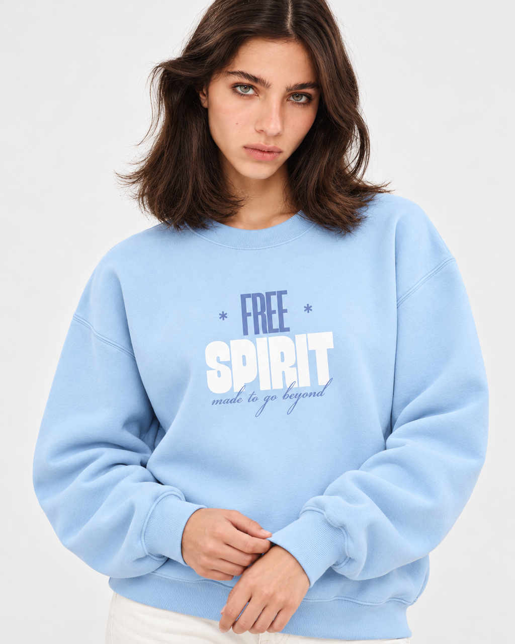Free Spirit Crewneck Sweatshirt — Baby Blue