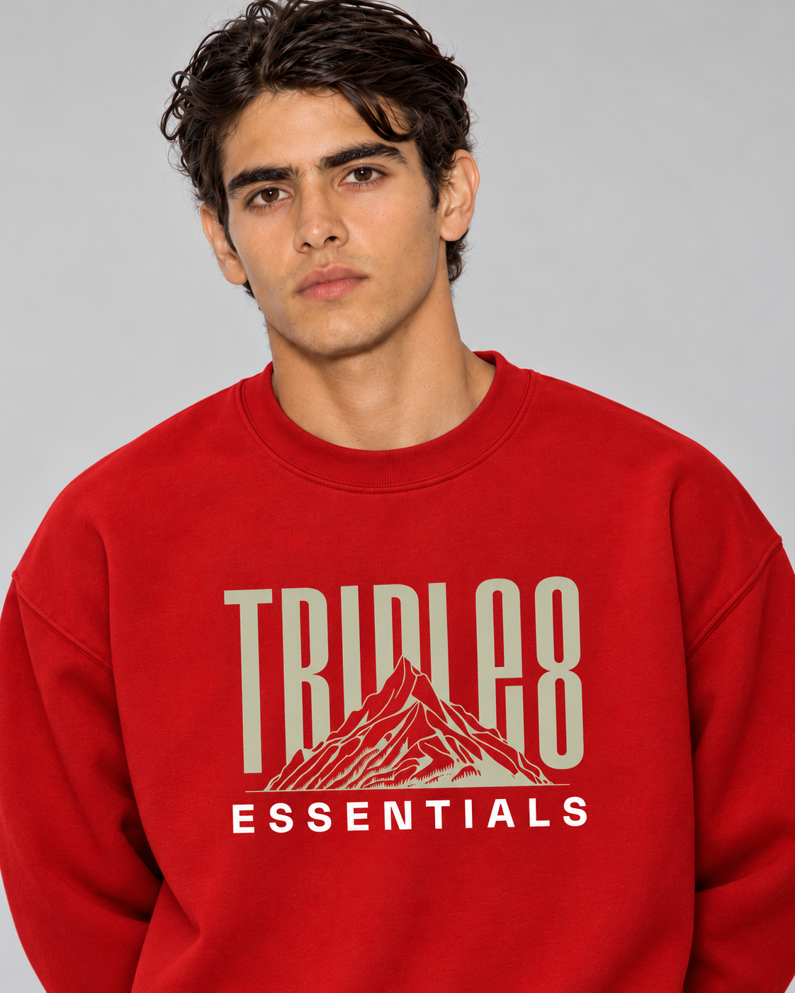 Mother Earth Crewneck Sweatshirt — Red