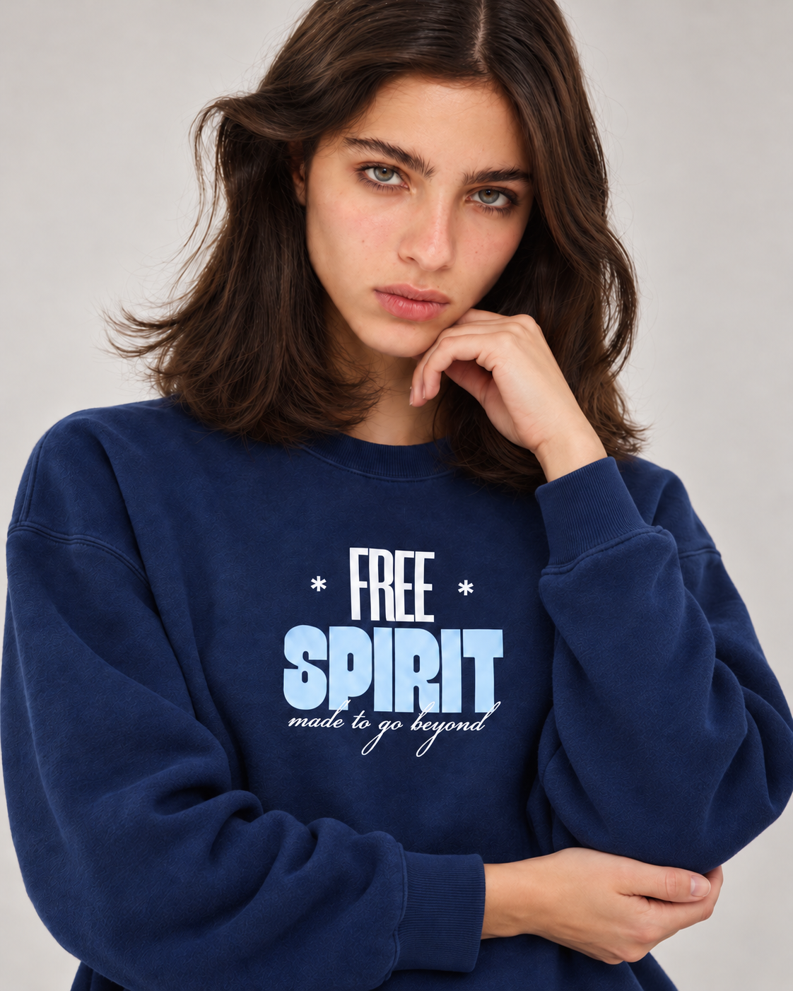 Free Spirit Crewneck Sweatshirt — Navy