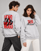 Silent Threat Crewneck Sweatshirt — Light Heather Grey