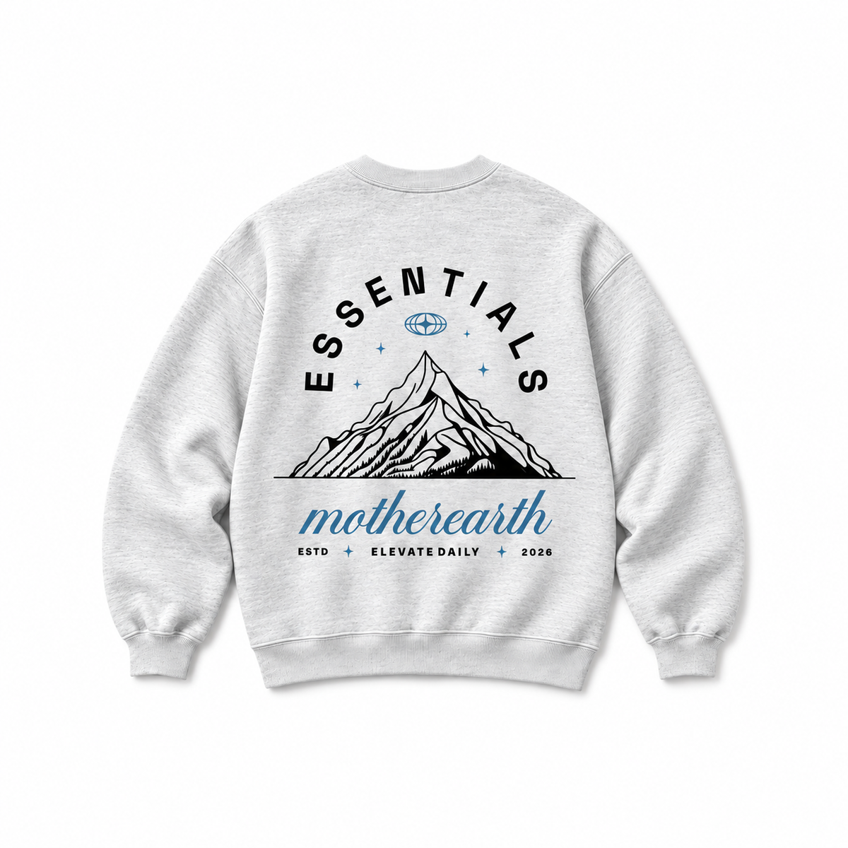 Mother Earth Crewneck Sweatshirt — Light Heather Grey