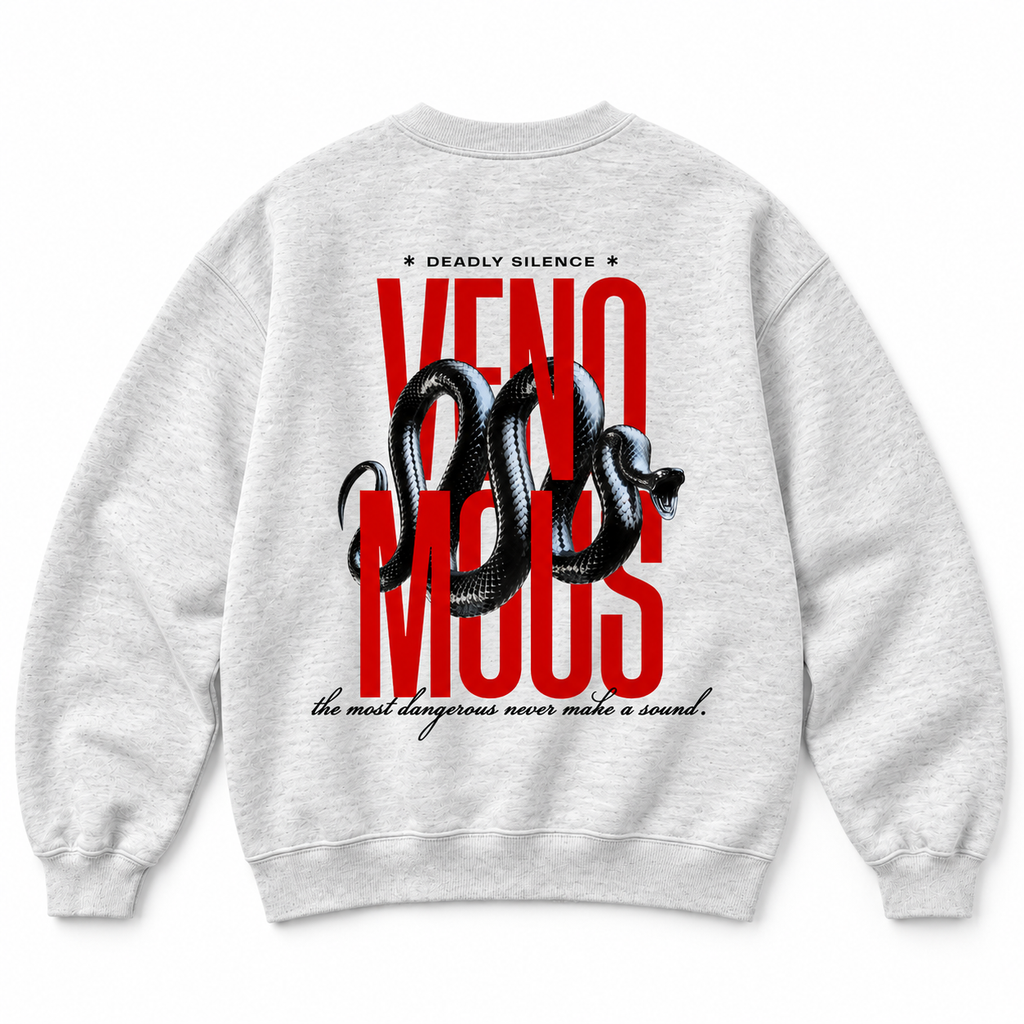 Silent Threat Crewneck Sweatshirt — Light Heather Grey