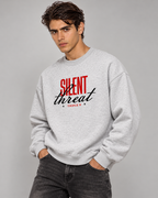 Silent Threat Crewneck Sweatshirt — Light Heather Grey