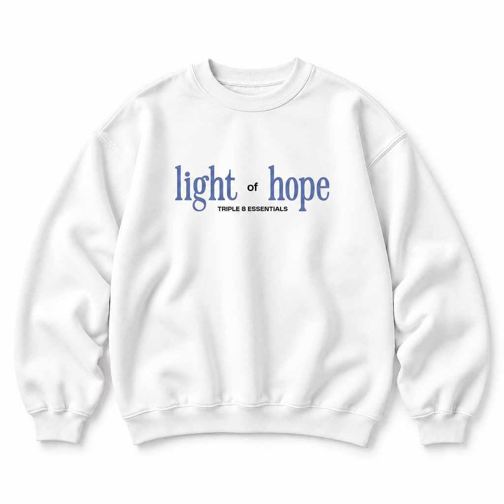 Light of Hope Crewneck Sweatshirt — White