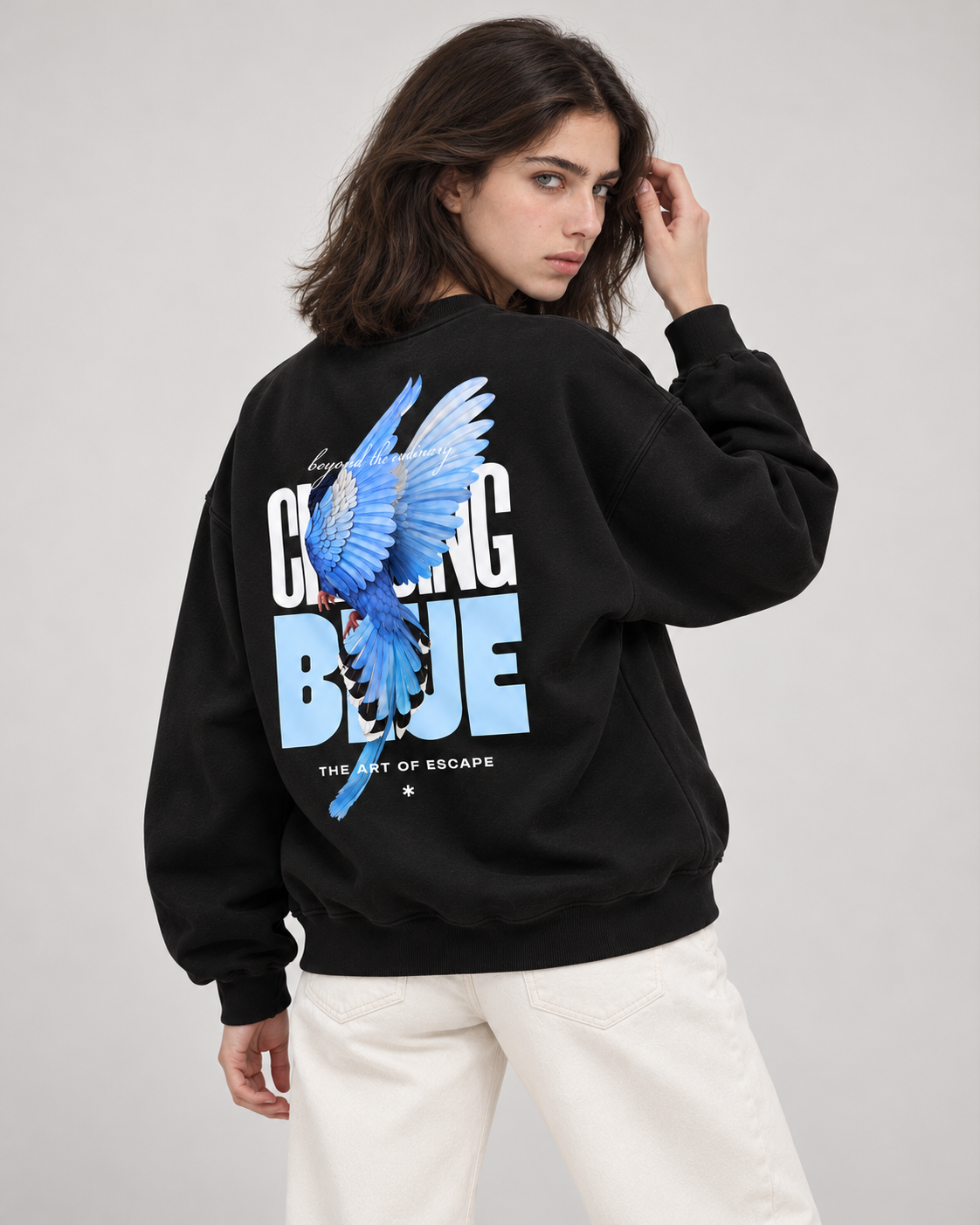 Free Spirit Crewneck Sweatshirt — Black