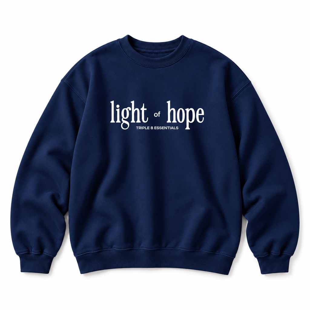 Light of Hope Crewneck Sweatshirt — Navy