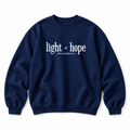 Light of Hope Crewneck Sweatshirt — Navy