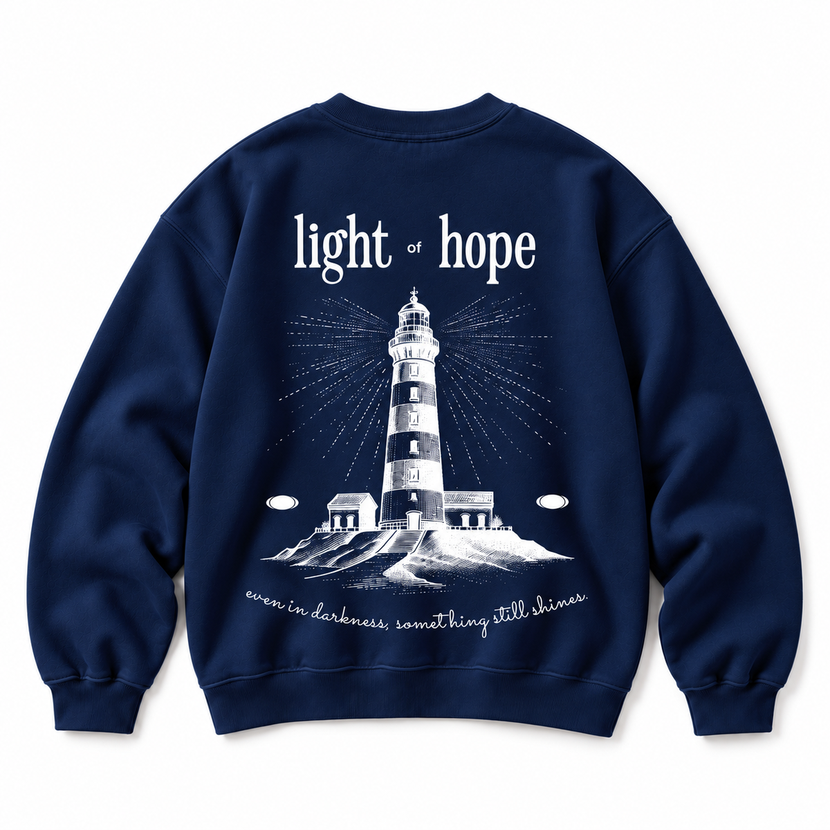 Light of Hope Crewneck Sweatshirt — Navy