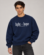 Light of Hope Crewneck Sweatshirt — Navy