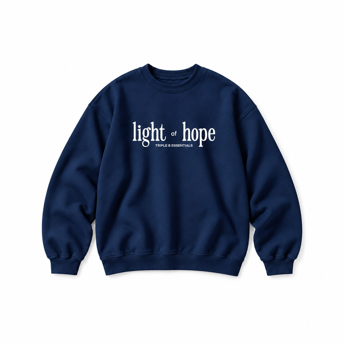 Light of Hope Crewneck Sweatshirt — Navy