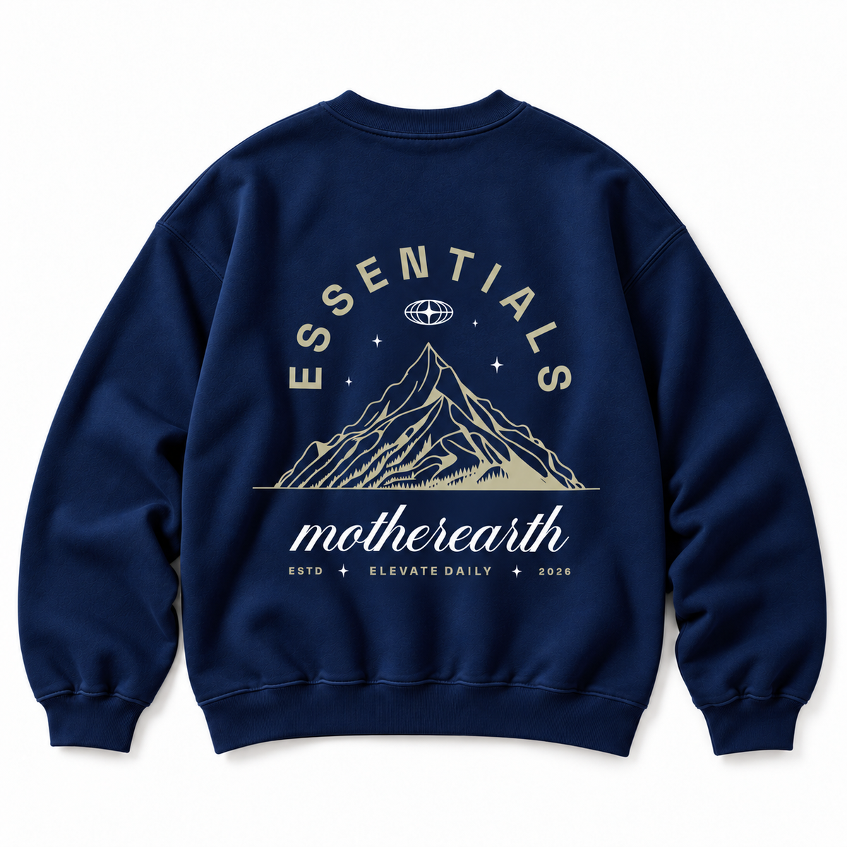 Mother Earth Crewneck Sweatshirt — Navy