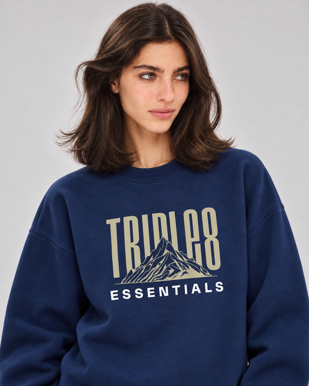 Mother Earth Crewneck Sweatshirt — Navy