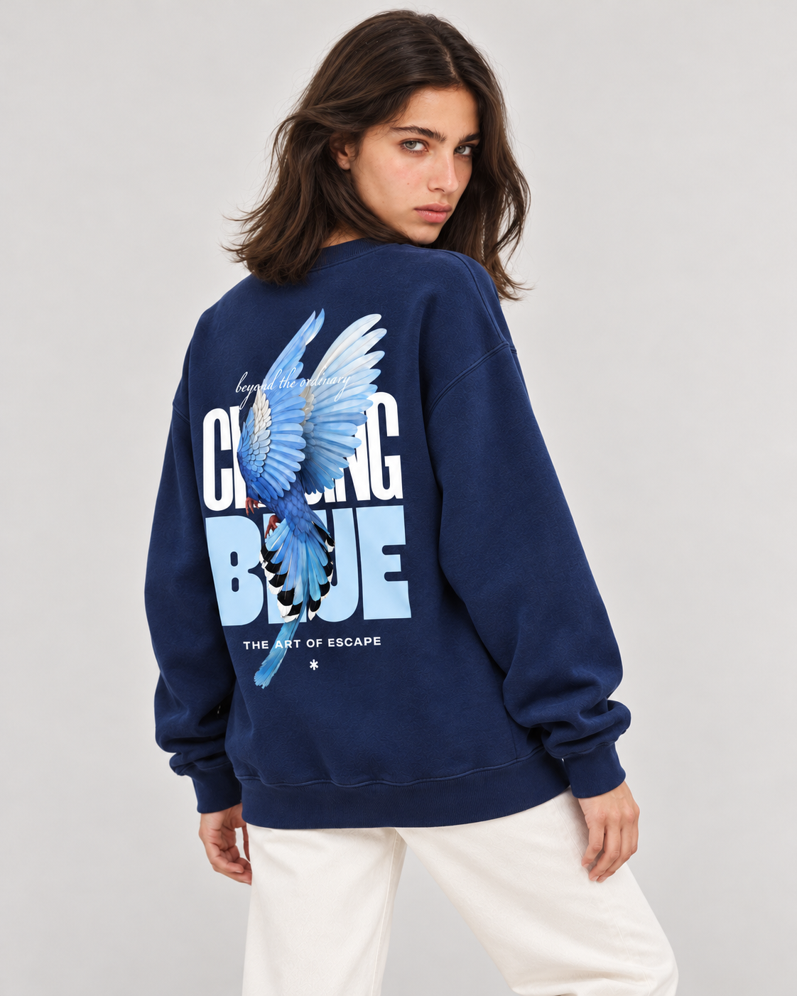 Free Spirit Crewneck Sweatshirt — Navy