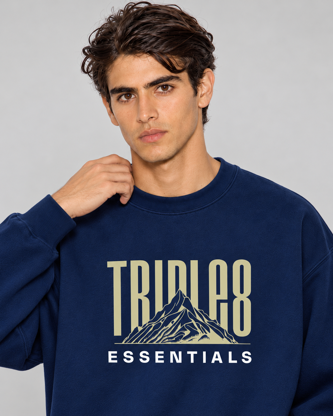 Mother Earth Crewneck Sweatshirt — Navy