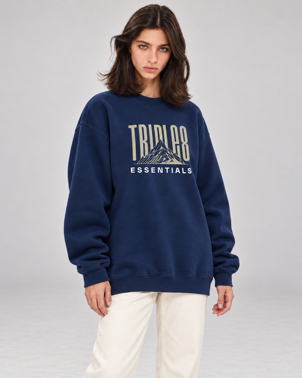 Mother Earth Crewneck Sweatshirt — Navy